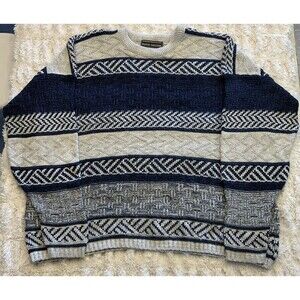 Vintage David Taylor Mens 2XL Classic Geometric Sweater